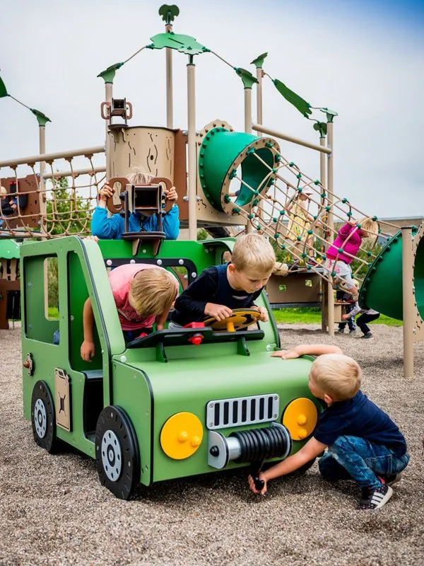 SUV Explore with happily playing children SUV Explore with happily playing children